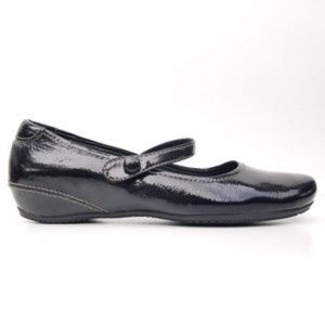 ECCO Black Patent Leather Mary Jane Ballet Flats